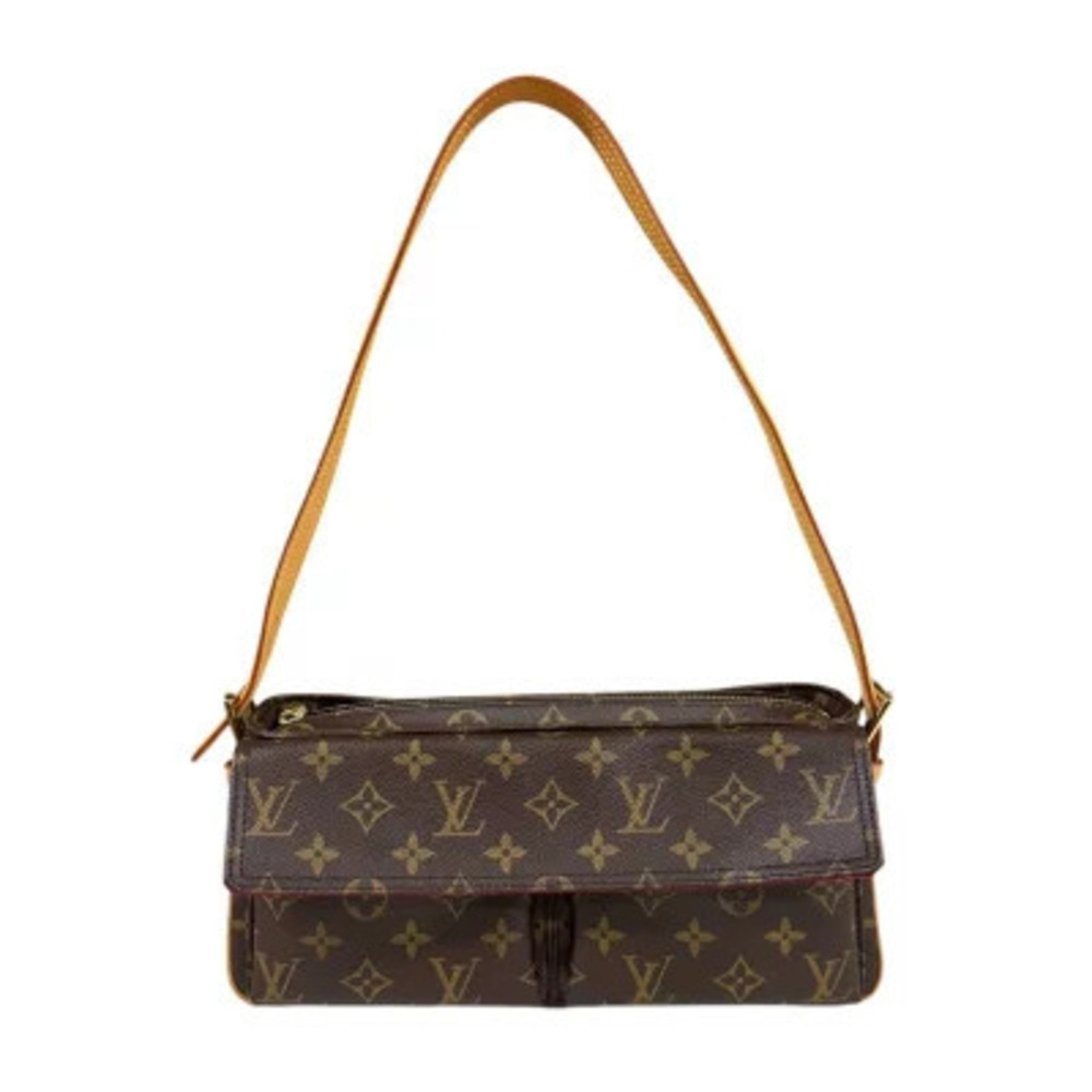 Louis Vuitton Vivacite Monogram Shoulder Bag Canvas Brown